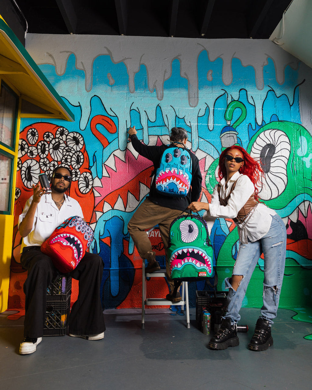 SPRAYGROUND Jorge Rodriguez The Artist Collab Blinky Shark Backpack — product image 12