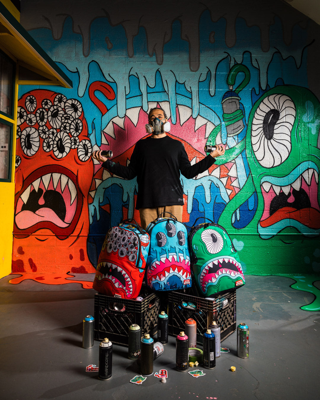 SPRAYGROUND Jorge Rodriguez The Artist Collab Bob Shark Backpack — product image 4