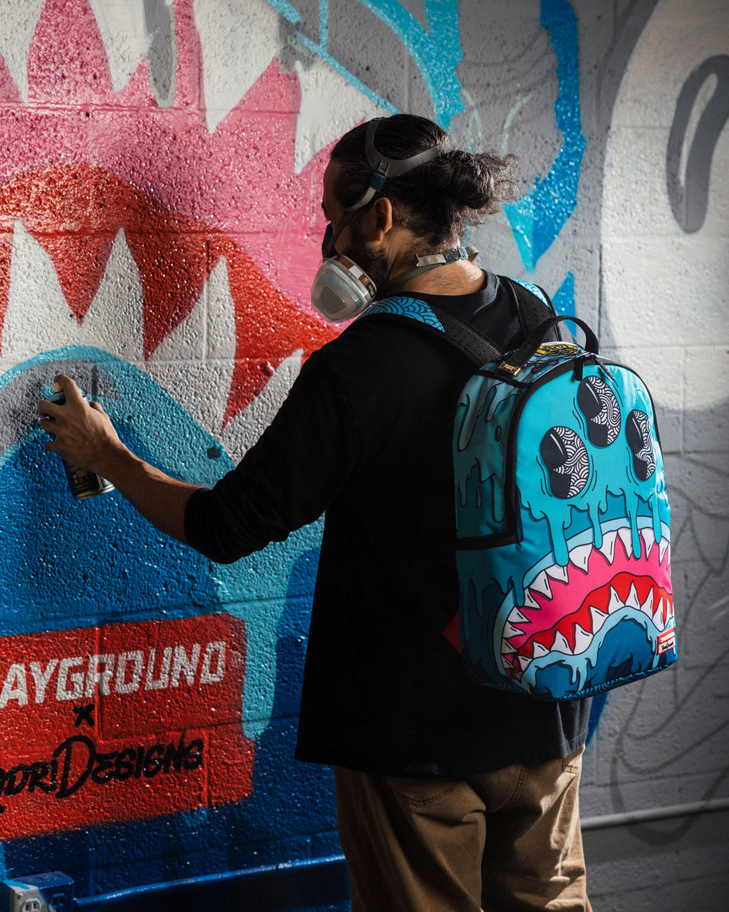 SPRAYGROUND Jorge Rodriguez The Artist Collab Drips Sharks Backpack — product image 4