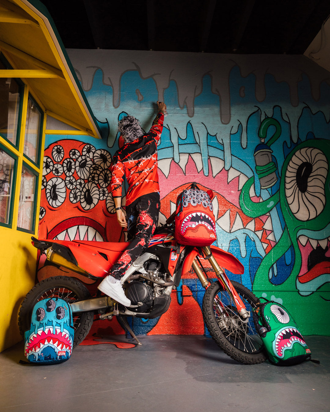 SPRAYGROUND Jorge Rodriguez The Artist Collab Drips Sharks Backpack — product image 12