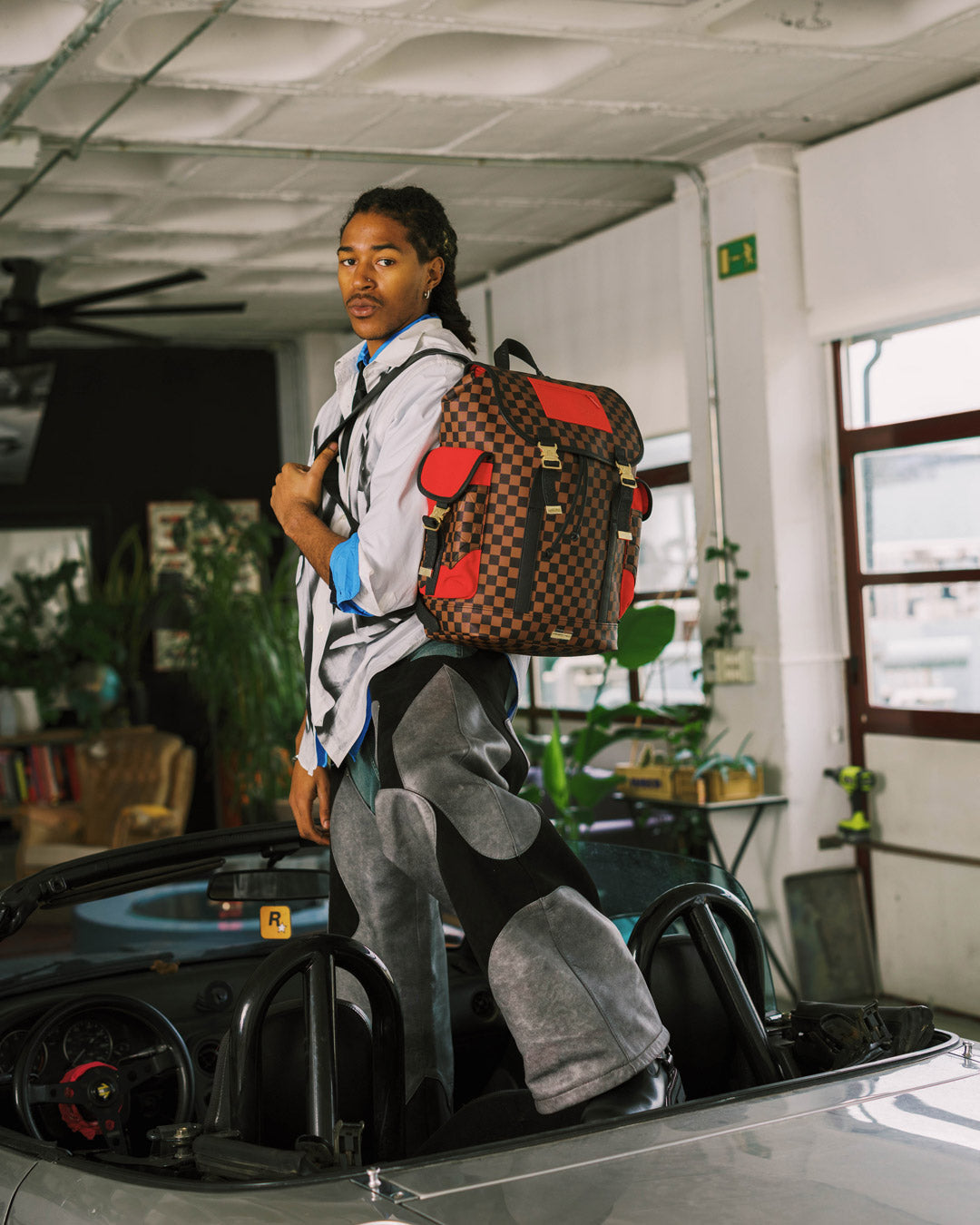 SPRAYGROUND Katana Check Boss Monte Carlo Backpack — product image 2
