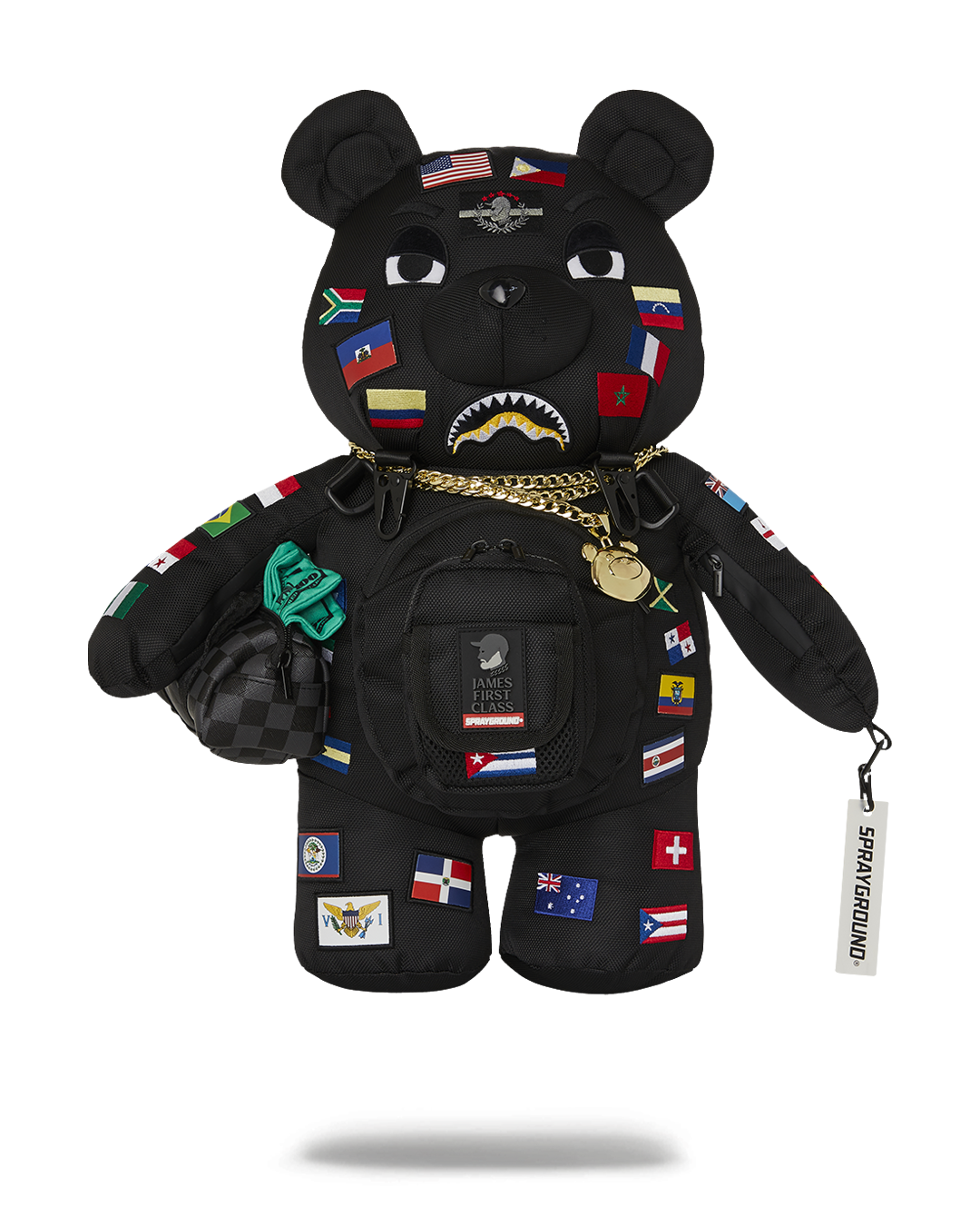 SPRAYGROUND James First Class Global Flags Moneybear Backpack — product image 1