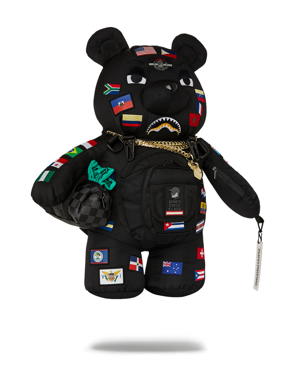 SPRAYGROUND James First Class Global Flags Moneybear Backpack — product image 3