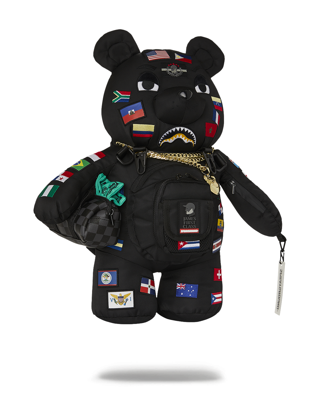SPRAYGROUND James First Class Global Flags Moneybear Backpack — product image 3
