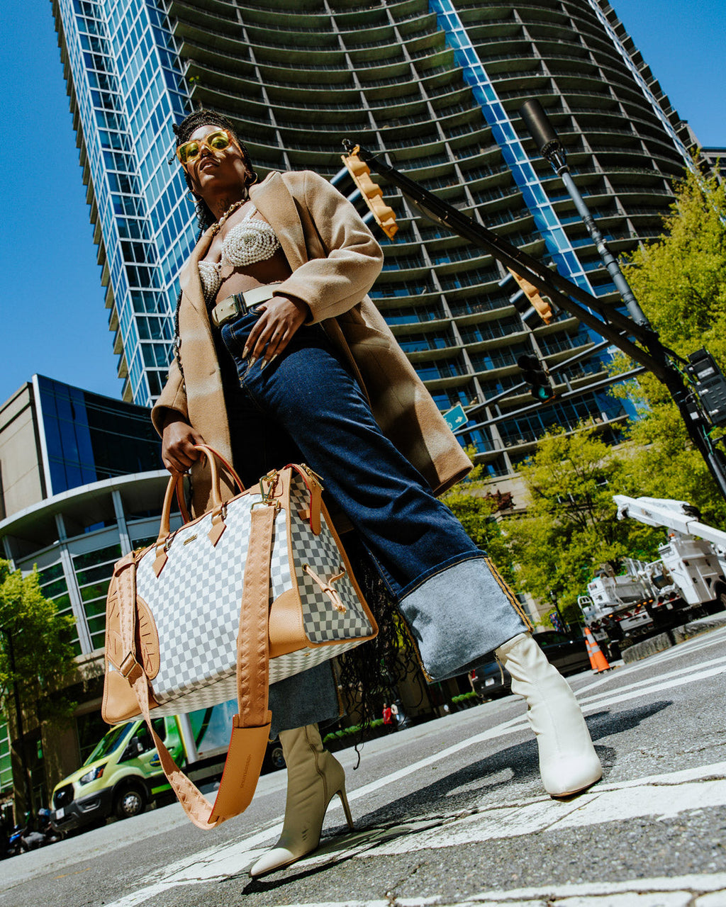 SPRAYGROUND Henny Latte Pyramid Duffle — product image 8