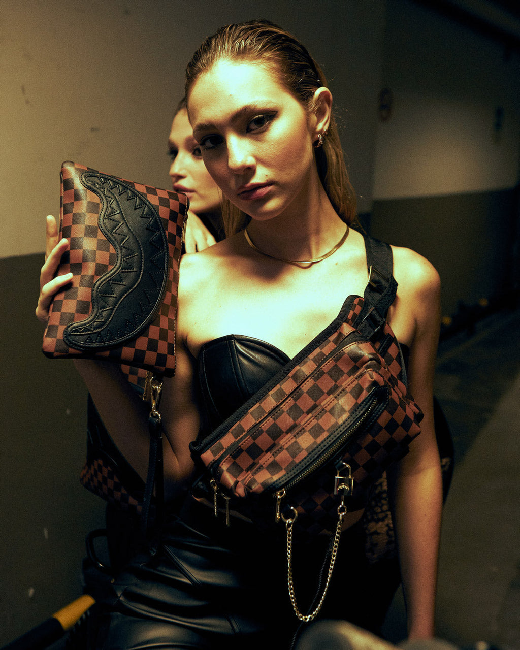 SPRAYGROUND Henny Lock Sharks In Paris Crossover Clutch — product image 4