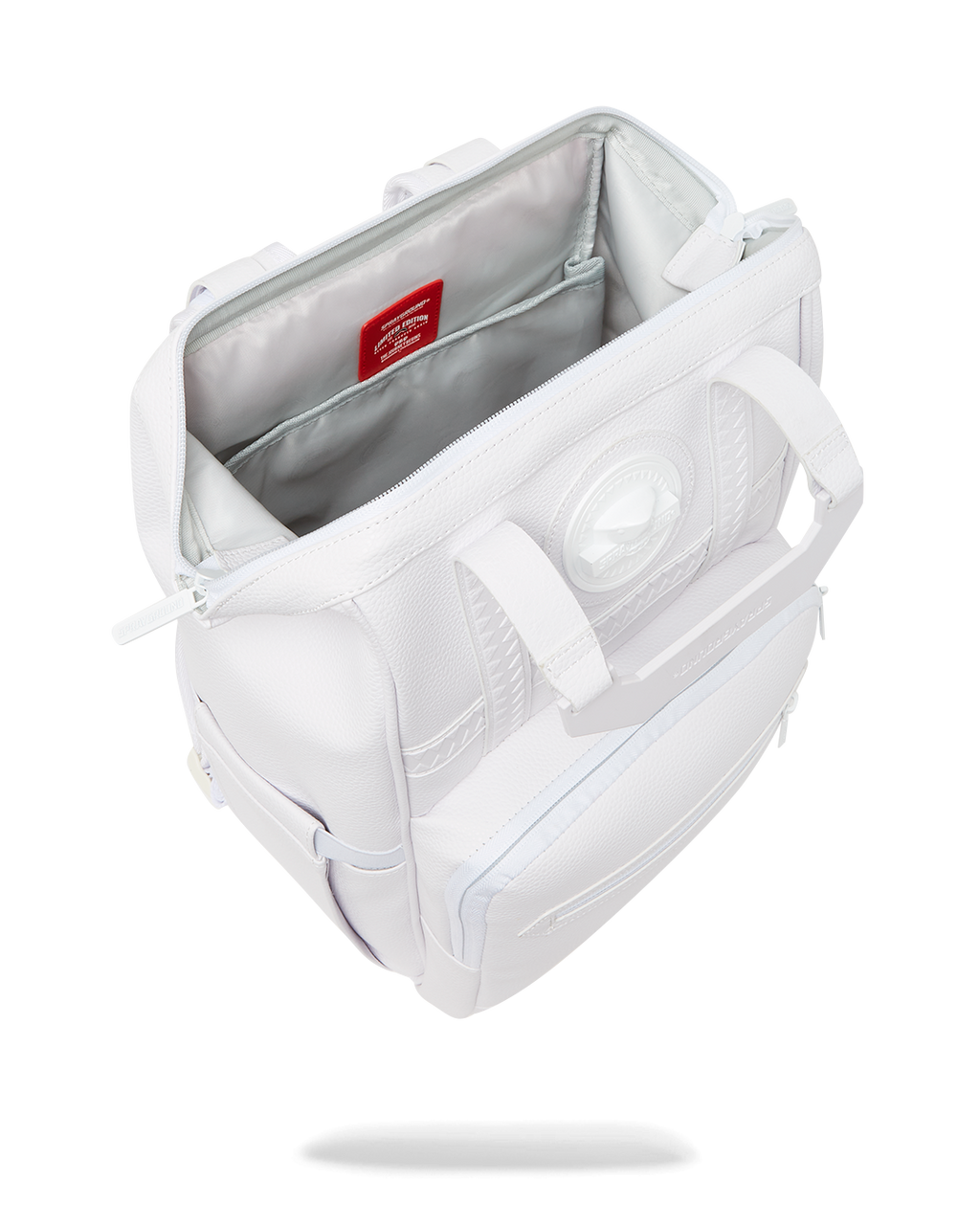SPRAYGROUND Heavy Metal Shark White Out Biz Top Opener Backpack — product image 10