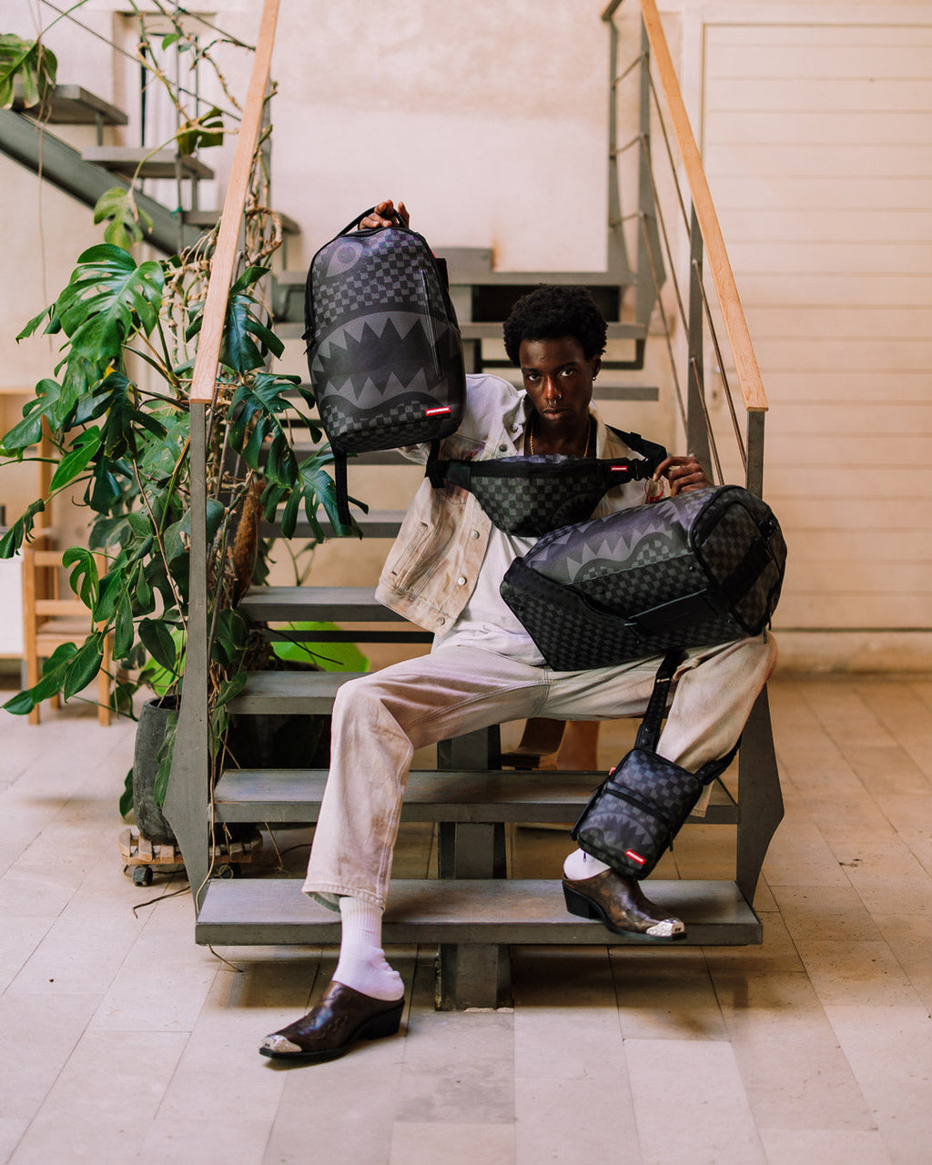 SPRAYGROUND Hangover Drip Check Duffle — product image 6