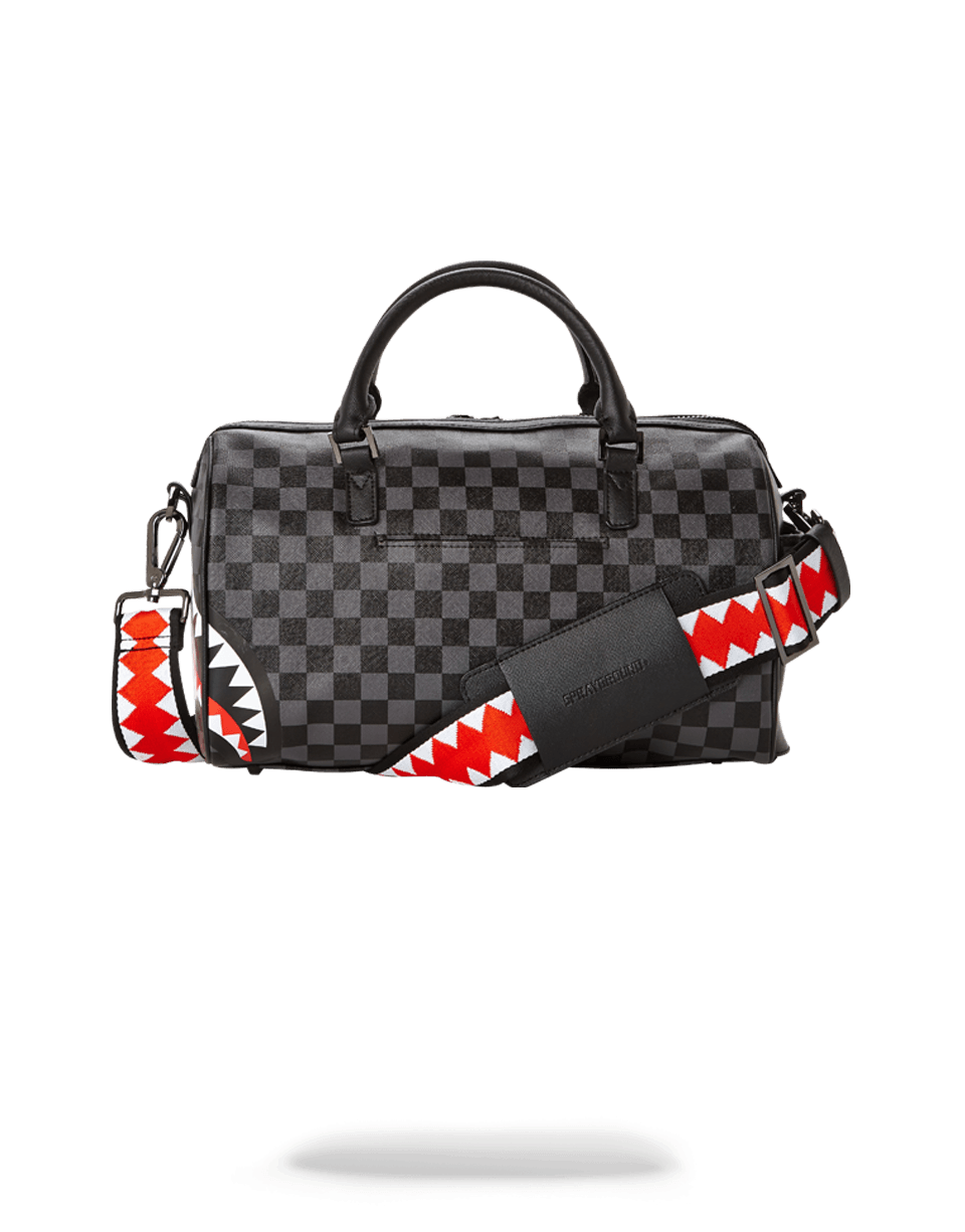 SPRAYGROUND Grey Checkered Sharks In Paris Mini Duffle — product image 1