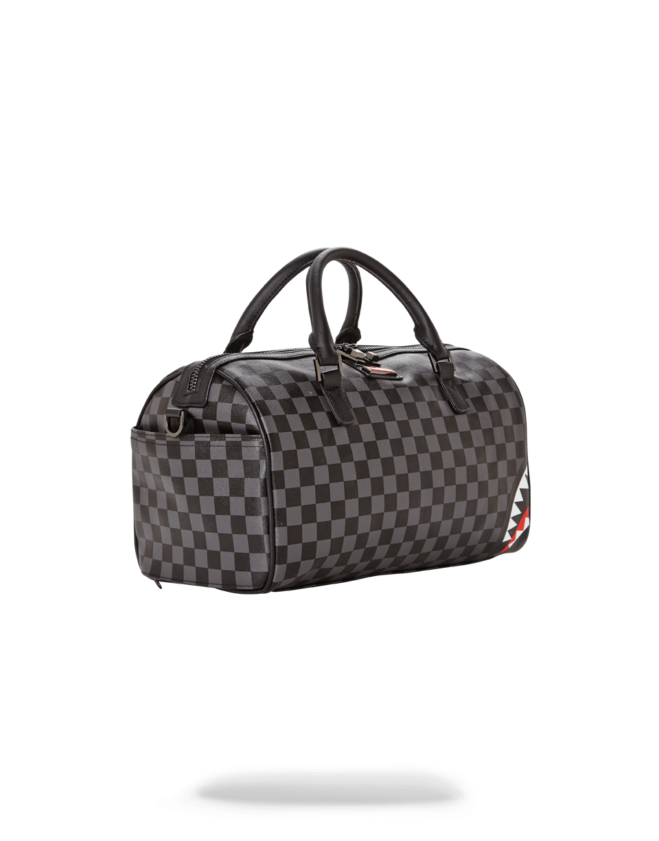 SPRAYGROUND Grey Checkered Sharks In Paris Mini Duffle — product image 2