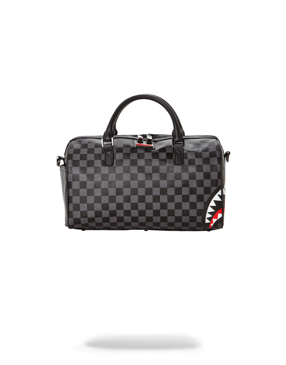 SPRAYGROUND Grey Checkered Sharks In Paris Mini Duffle — product image 3