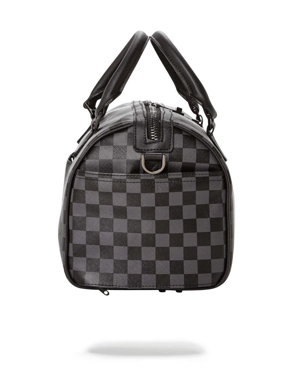 SPRAYGROUND Grey Checkered Sharks In Paris Mini Duffle — product image 4