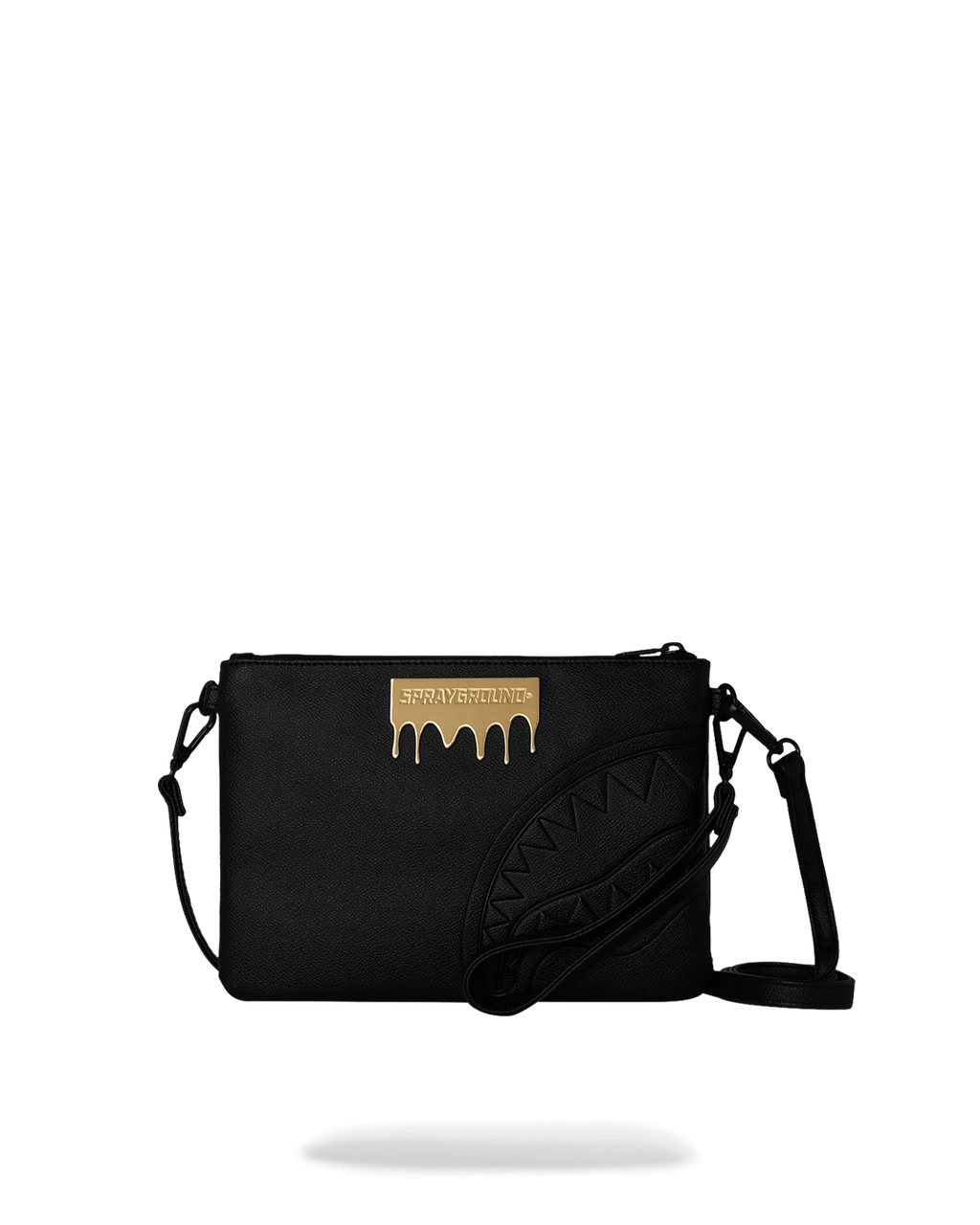 SPRAYGROUND Gold Brick Drip Crossover Clutch — product image 1