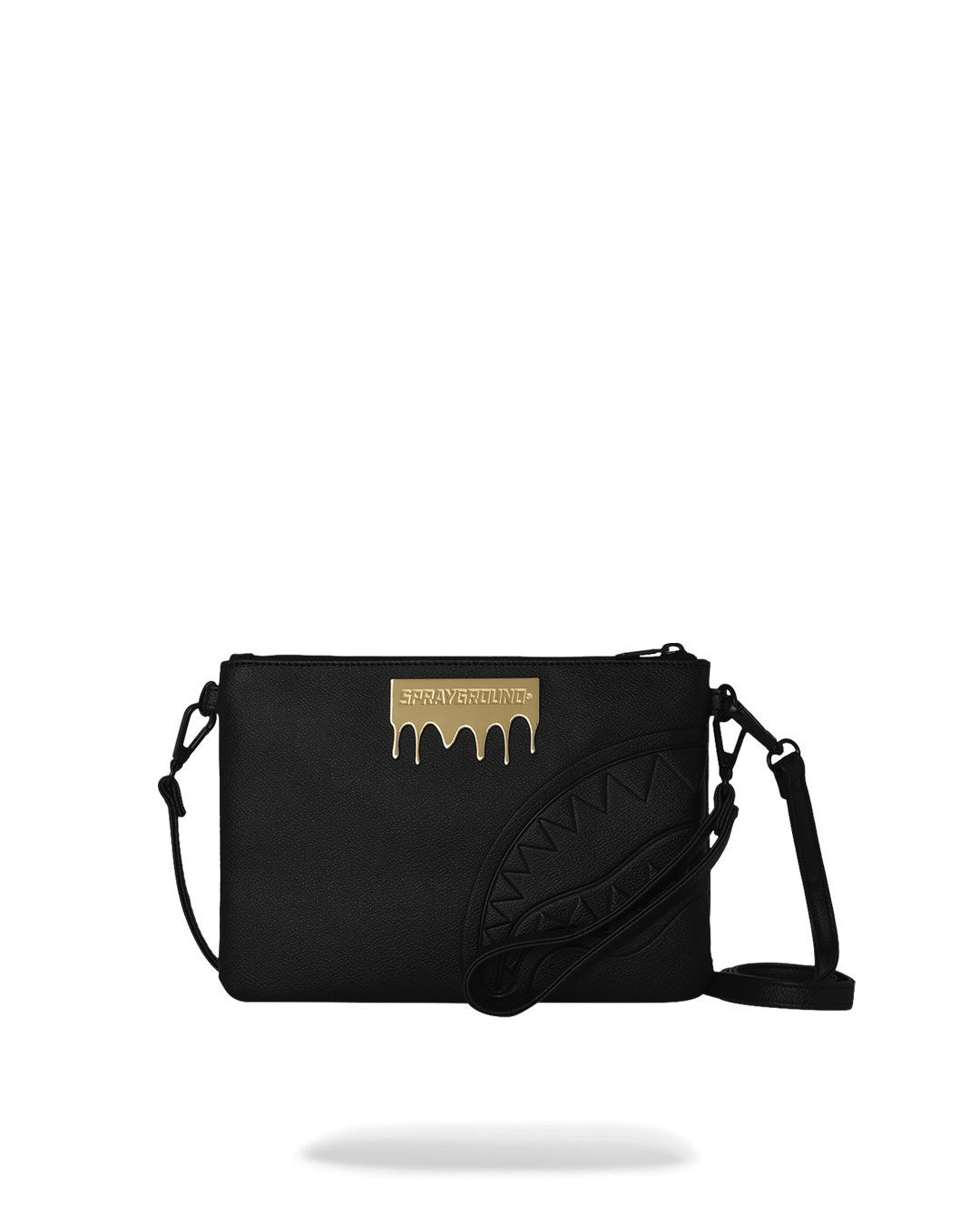 SPRAYGROUND Gold Brick Drip Crossover Clutch — product image 1