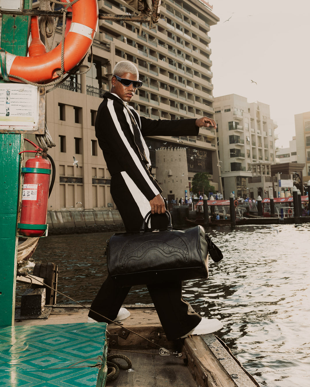 SPRAYGROUND Gold Brick Drip Duffle — product image 4
