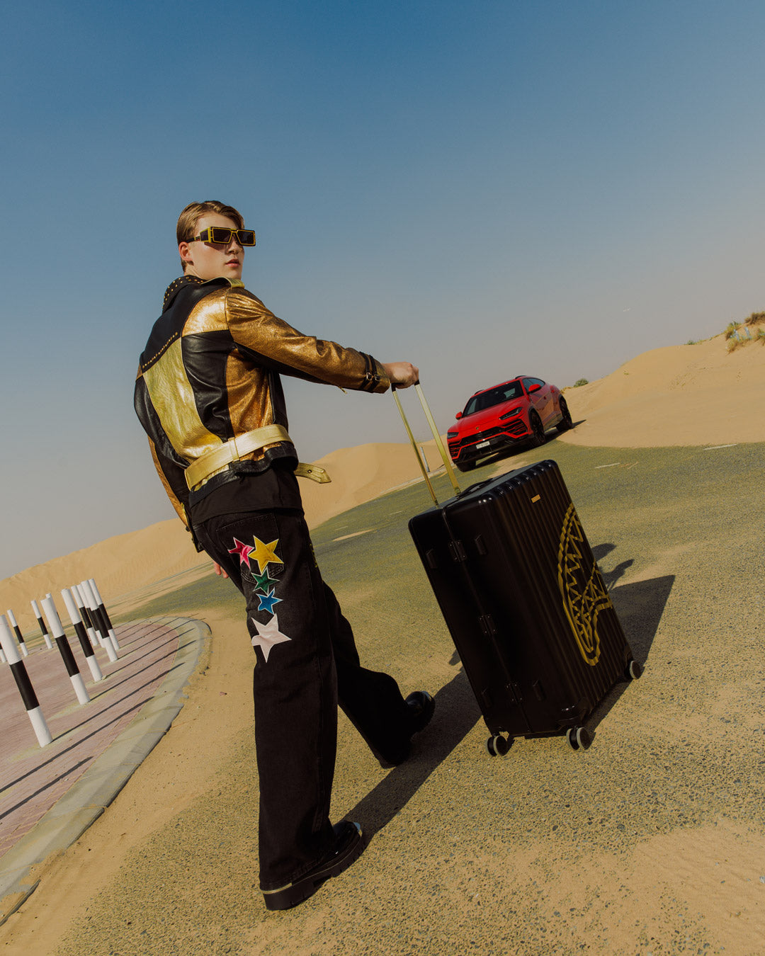 SPRAYGROUND Gold Fang Full-Size Luggage — product image 2