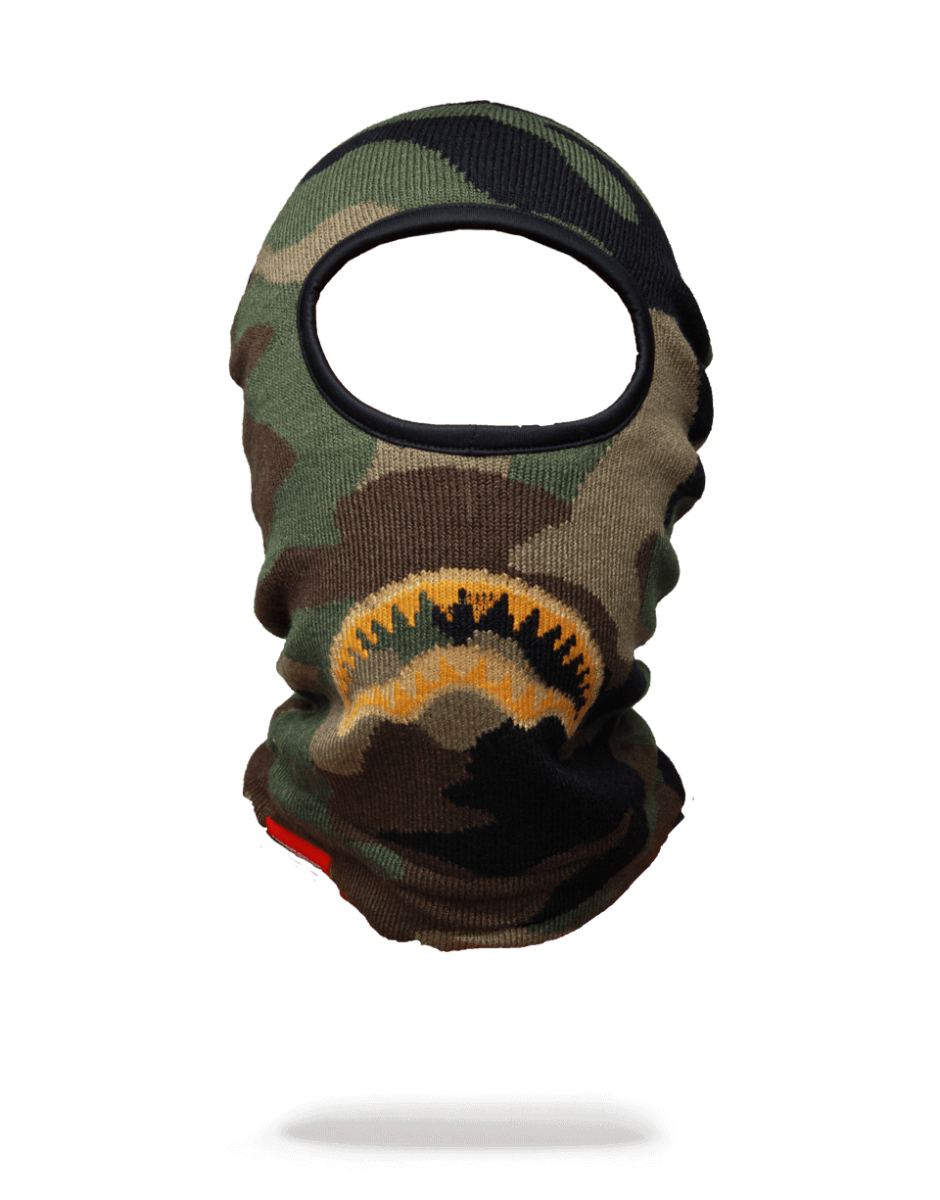 SPRAYGROUND Gold Knit Shark Mouth Ski Mask — product image 1