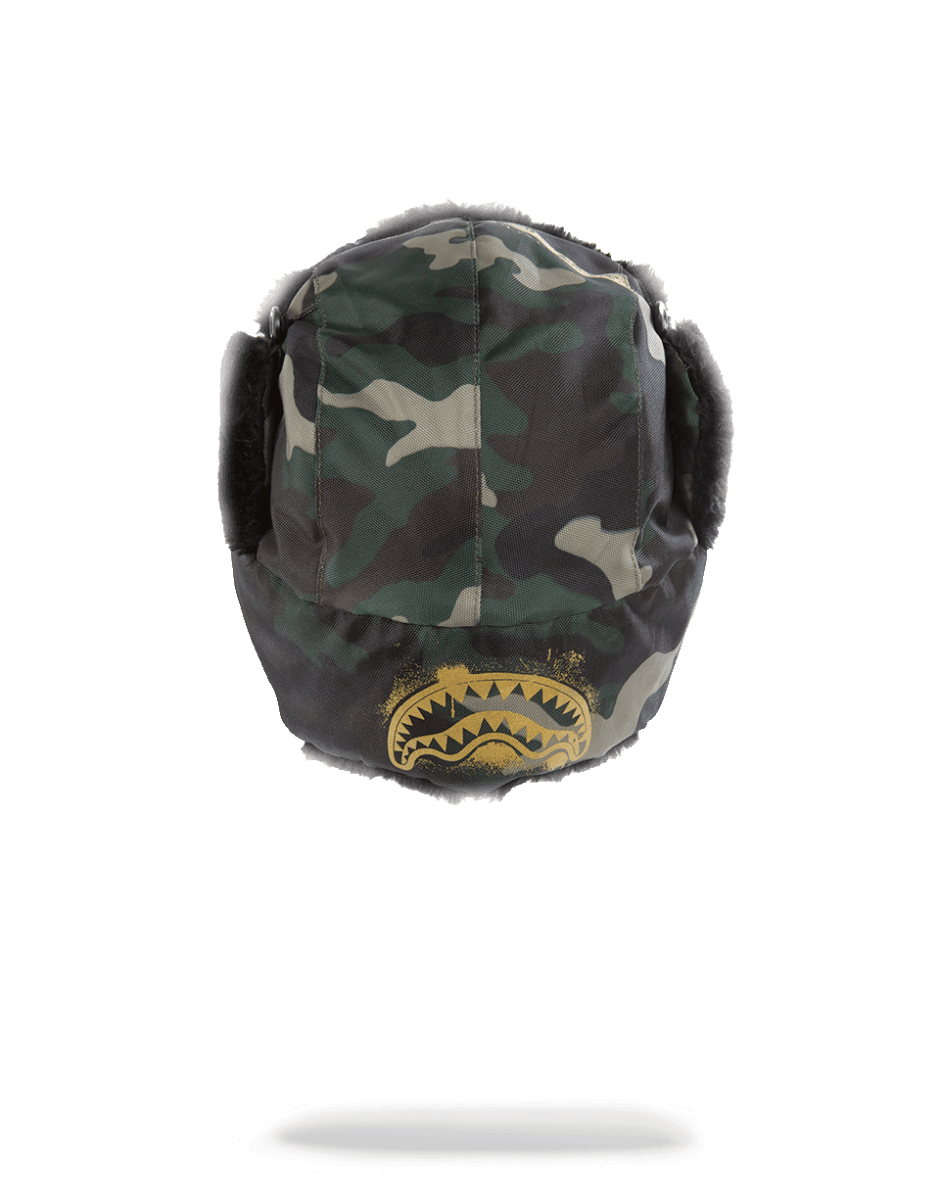 SPRAYGROUND Gold Stencil Camo Aviator Hat — product image 2