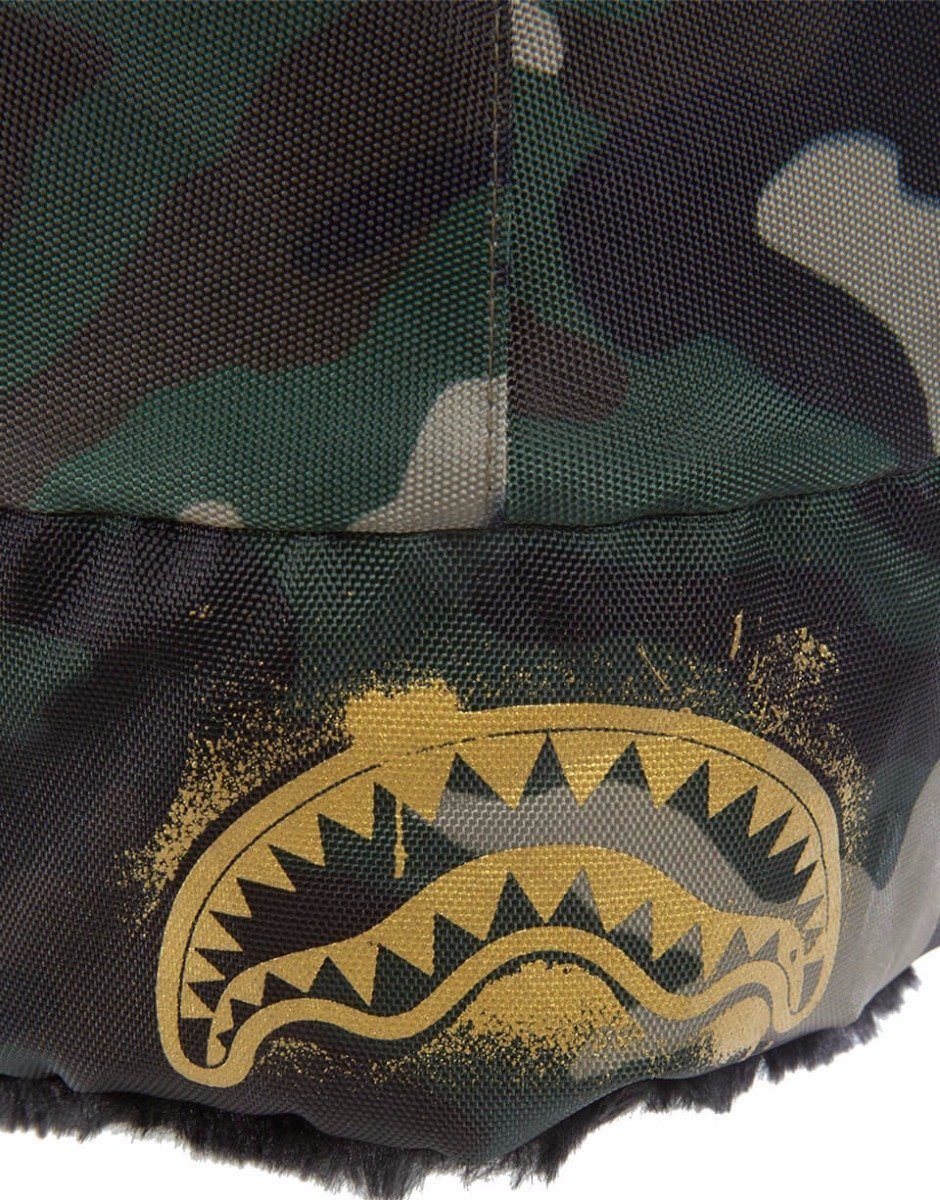 SPRAYGROUND Gold Stencil Camo Aviator Hat — product image 4