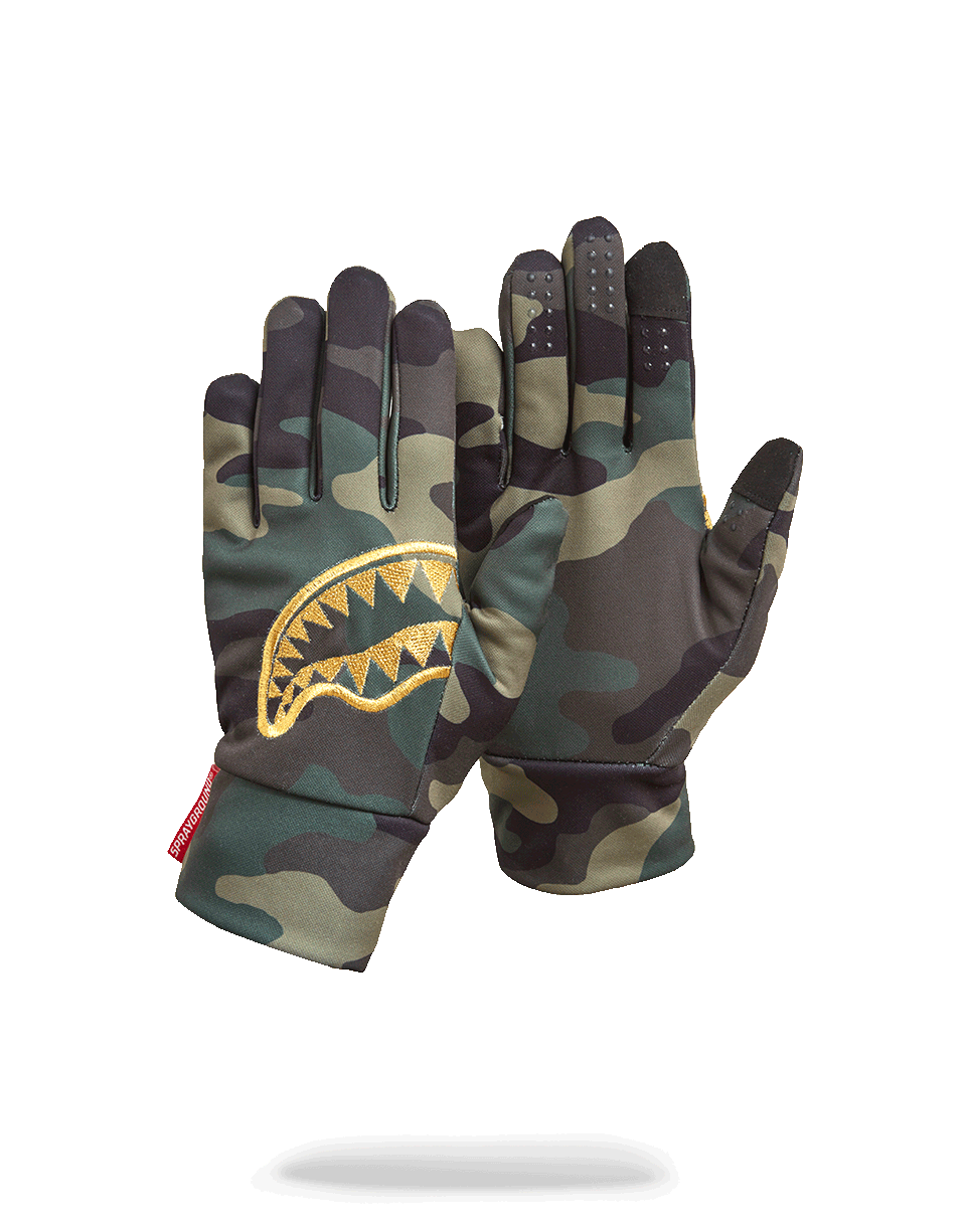 SPRAYGROUND Gold Stencil Camo Gloves — product image 3