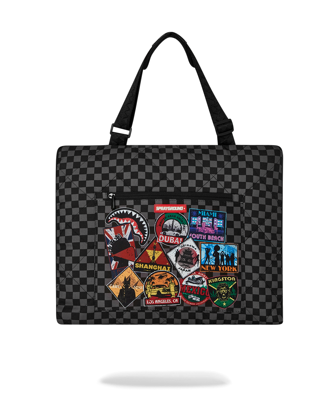 SPRAYGROUND Global Mogul Unlimited Miles Packable Beach Mat Blanket Water Resistant Convertible Tote — product image 1