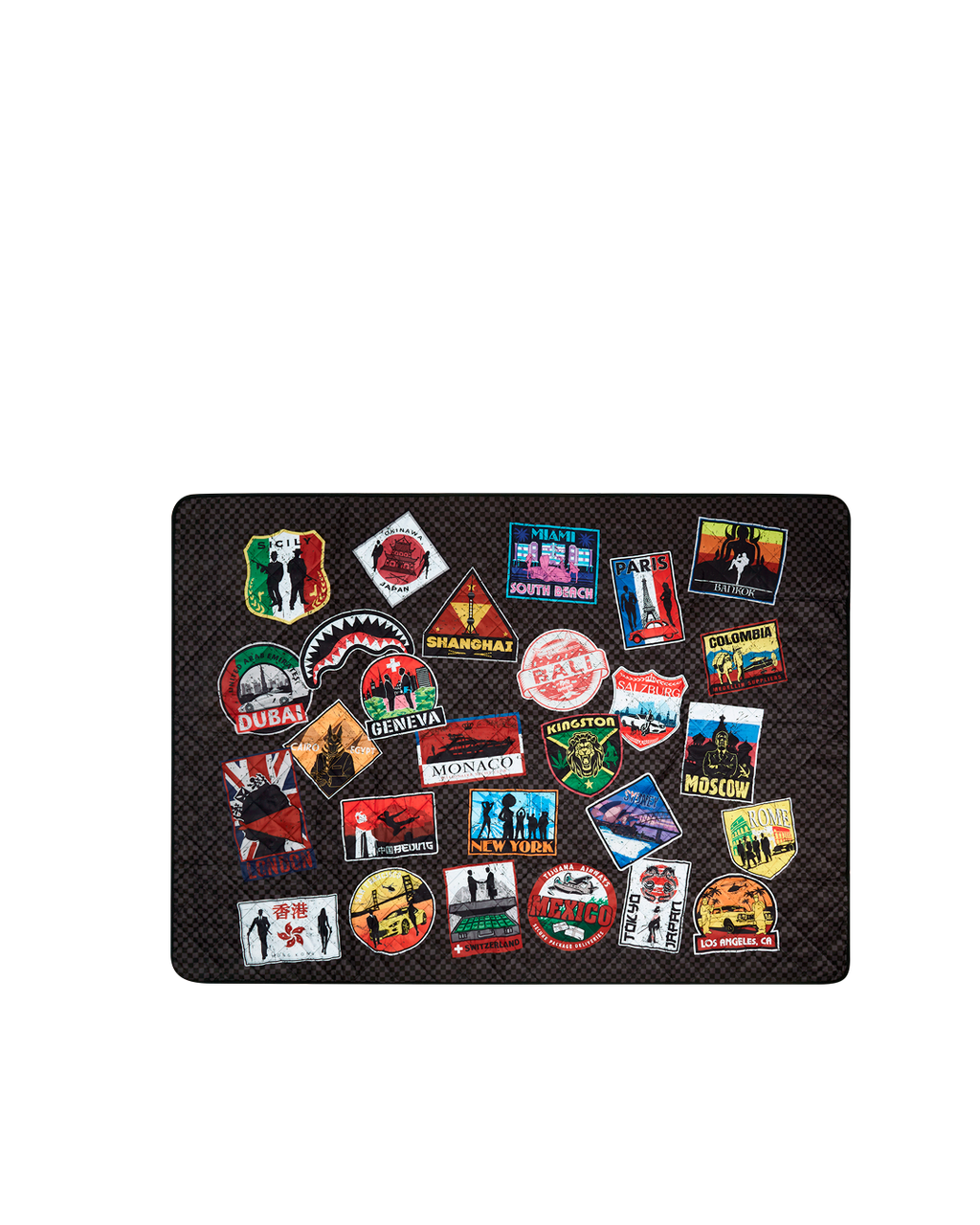 SPRAYGROUND Global Mogul Unlimited Miles Packable Beach Mat Blanket Water Resistant Convertible Tote — product image 7