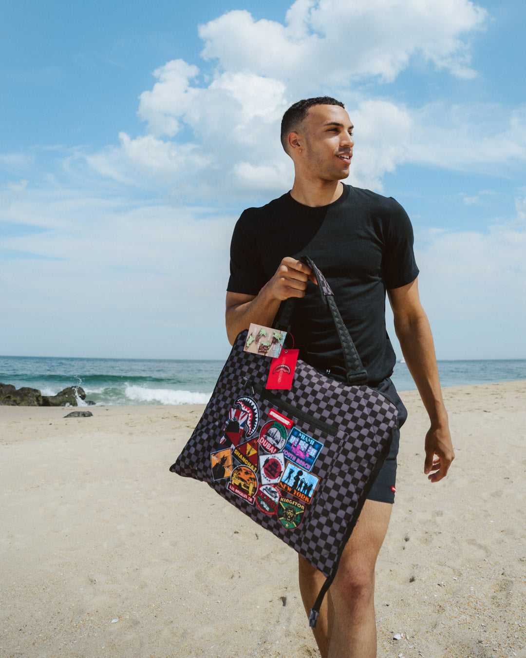 SPRAYGROUND Global Mogul Unlimited Miles Packable Beach Mat Blanket Water Resistant Convertible Tote — product image 9