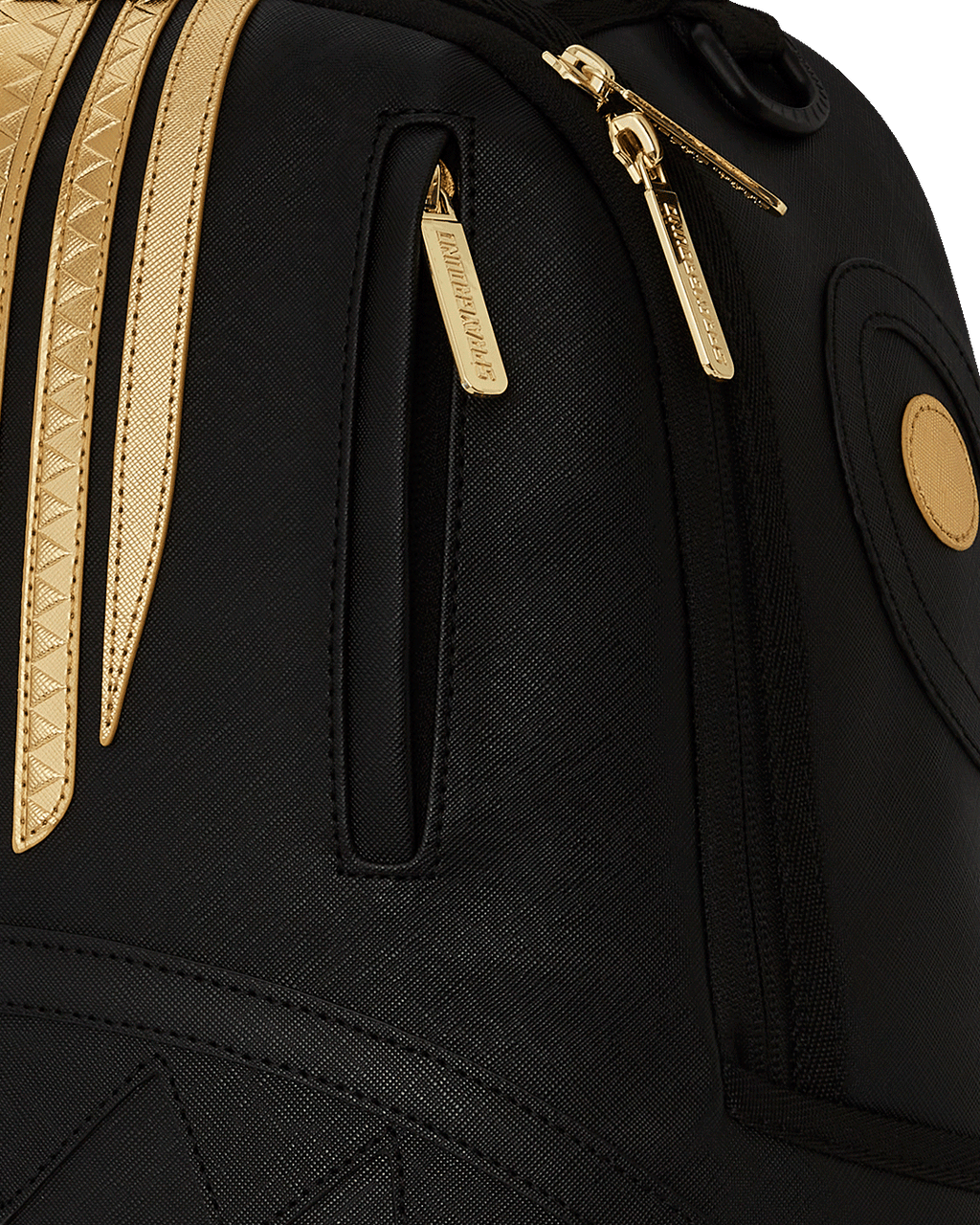 SPRAYGROUND Gold And Black Racing Stripes Backpack — product image 11