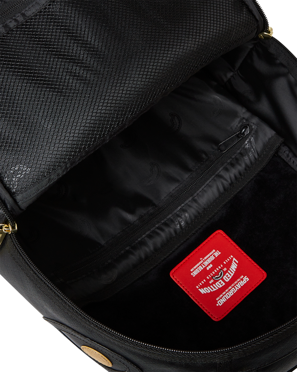SPRAYGROUND Gold And Black Racing Stripes Backpack — product image 14