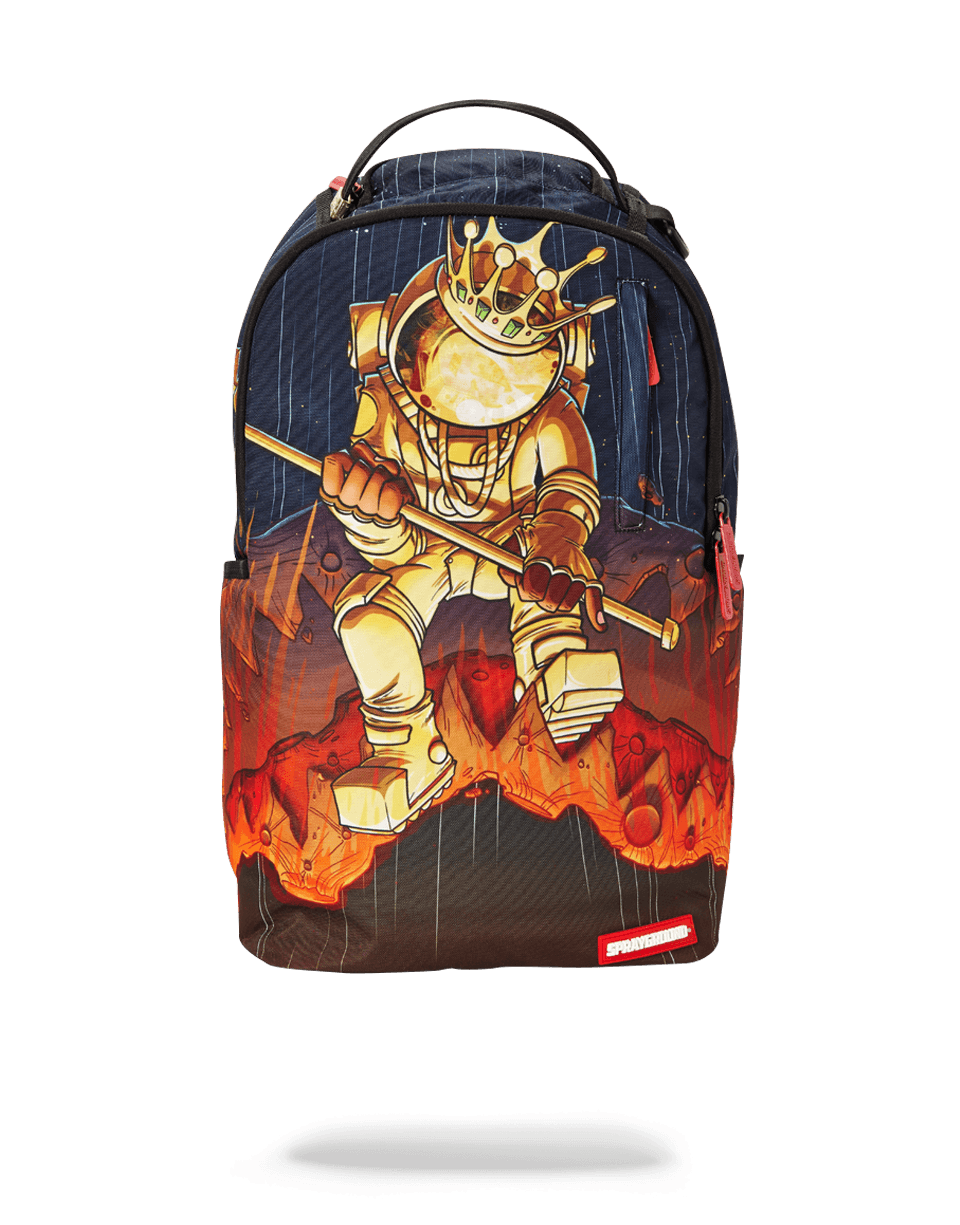 SPRAYGROUND Gold Astronaut Meteor Shark Backpack — product image 1