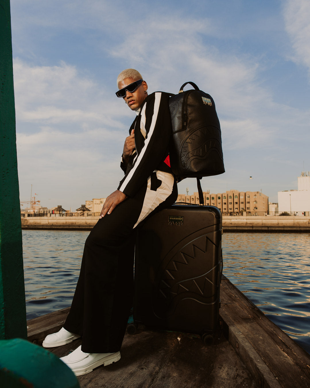 SPRAYGROUND Gold Brick Drip Black Backpack — product image 8