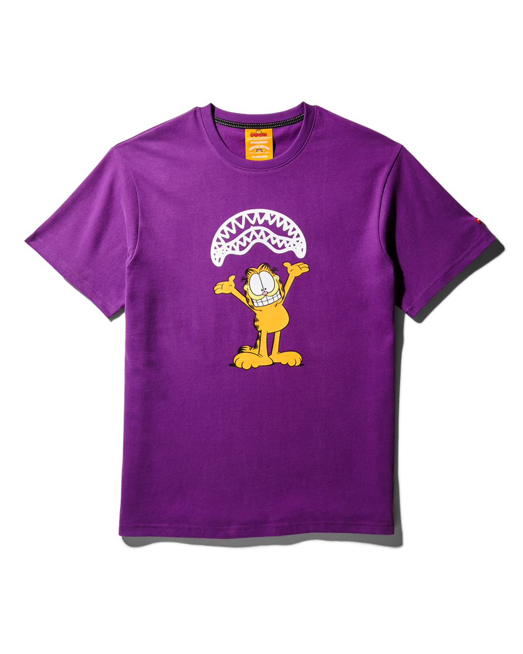 SPRAYGROUND Garfield Sharkmouth Graphic T-Shirt (Purple) — product image 1