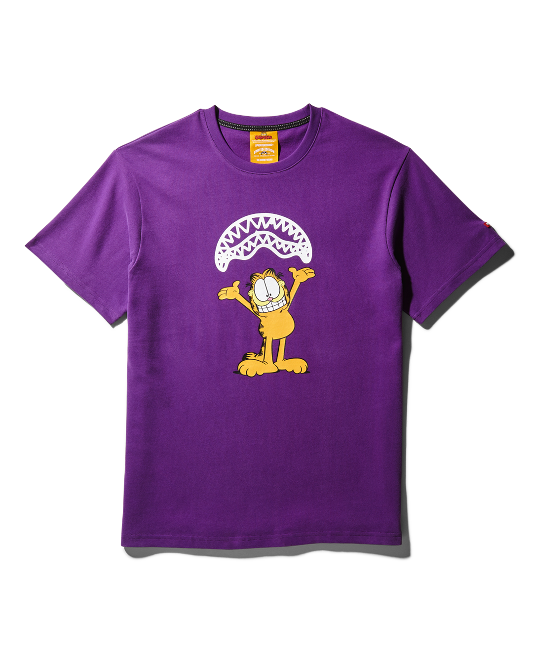 SPRAYGROUND Garfield Sharkmouth Graphic T-Shirt (Purple) — product image 1