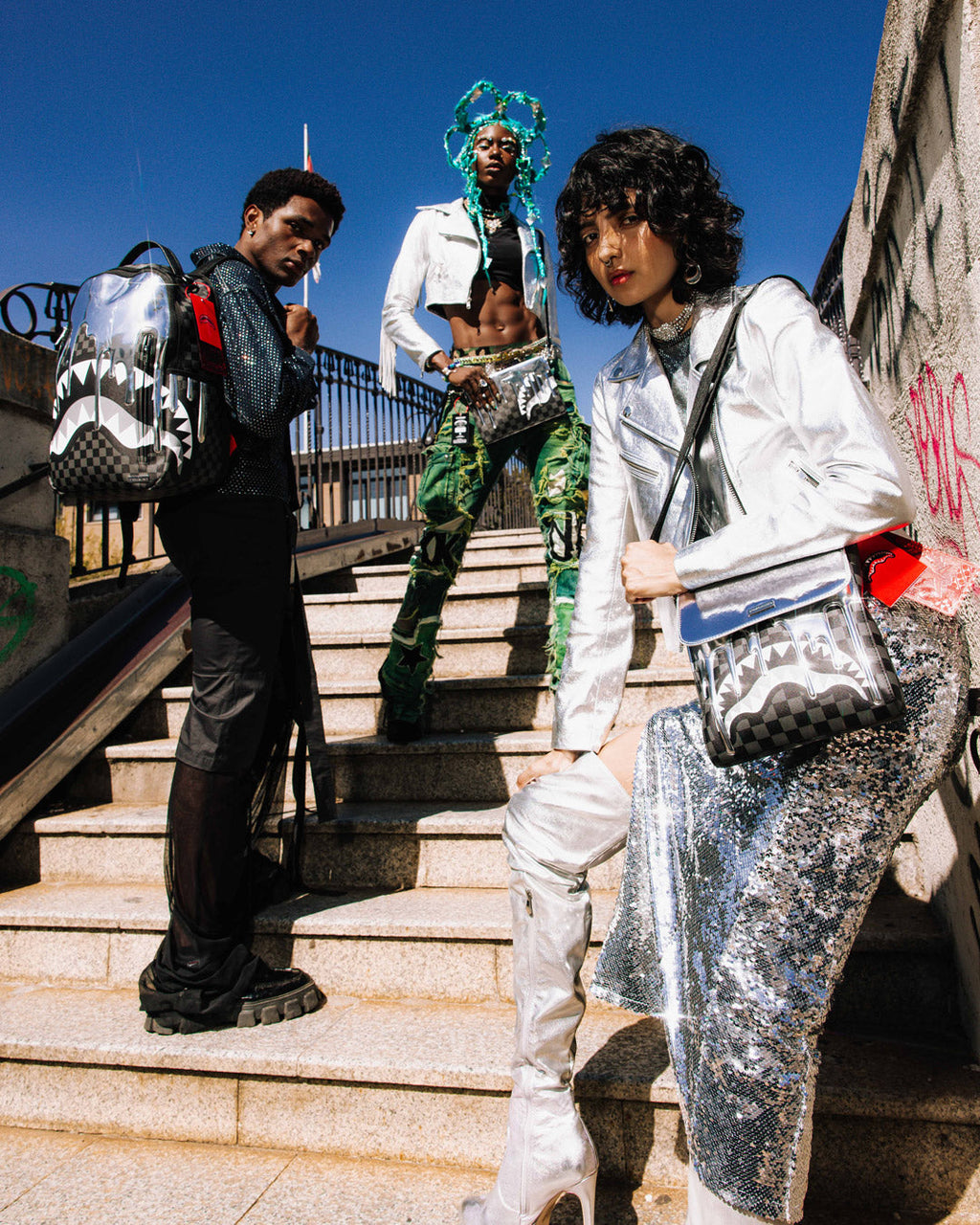 SPRAYGROUND Ghost Drip Messenger Bag Sling Bag — product image 2