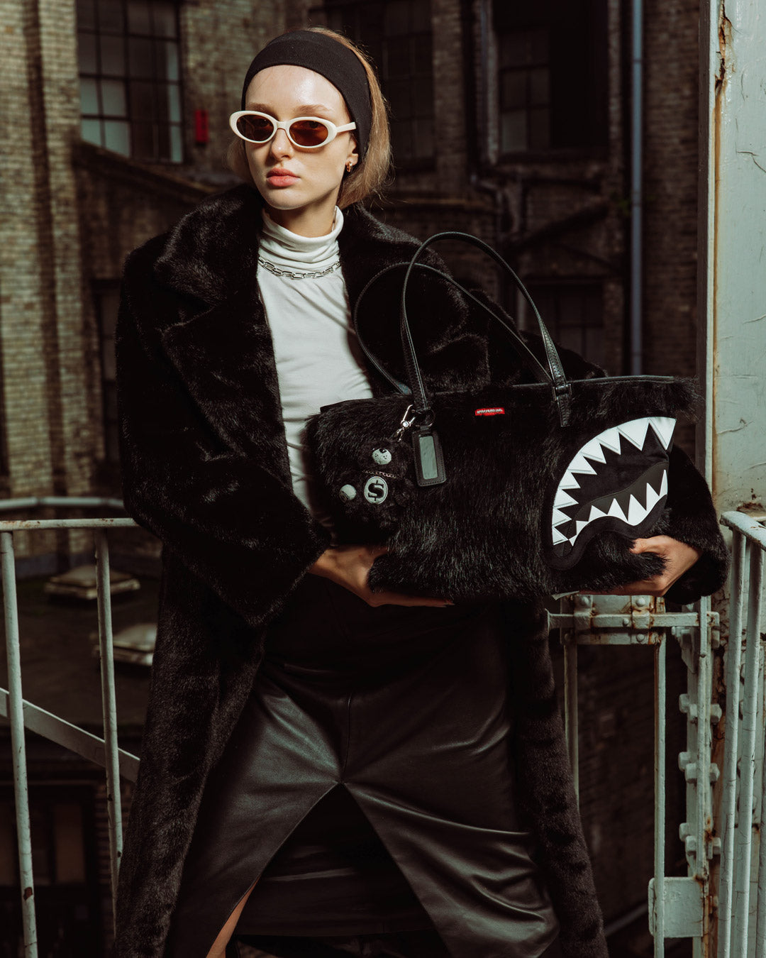SPRAYGROUND Furzilla Shark (Night) Tote — product image 2