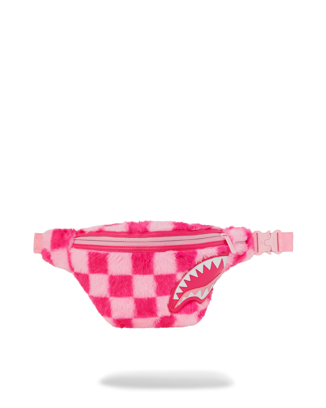 SPRAYGROUND Furzilla Shark (Pink Check) Savvy Crossbody — product image 1