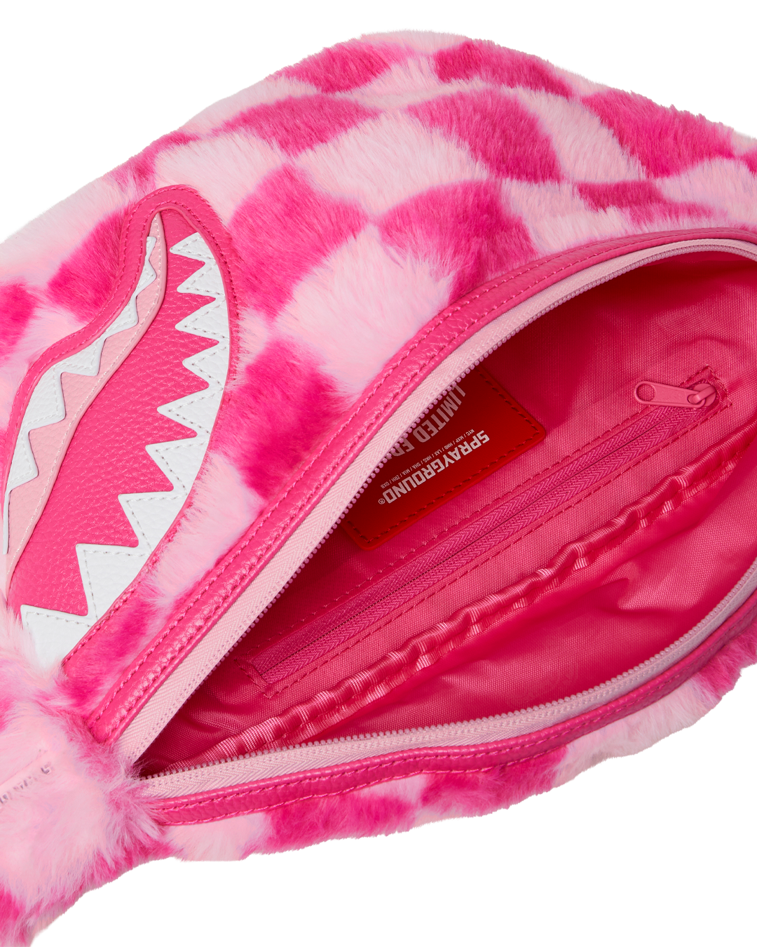 SPRAYGROUND Furzilla Shark (Pink Check) Savvy Crossbody — product image 7