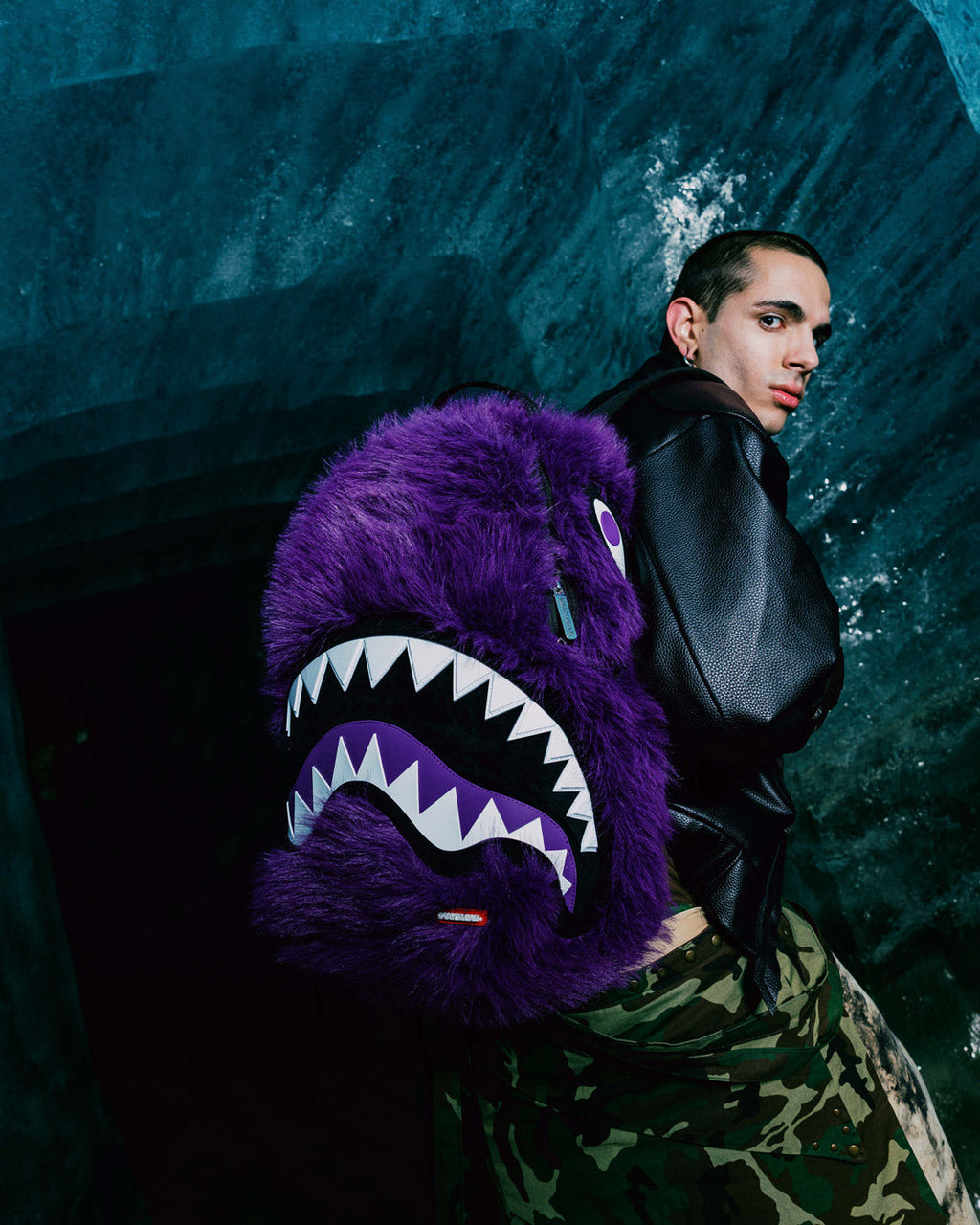 SPRAYGROUND Furzilla Shark (Purp) Backpack — product image 2