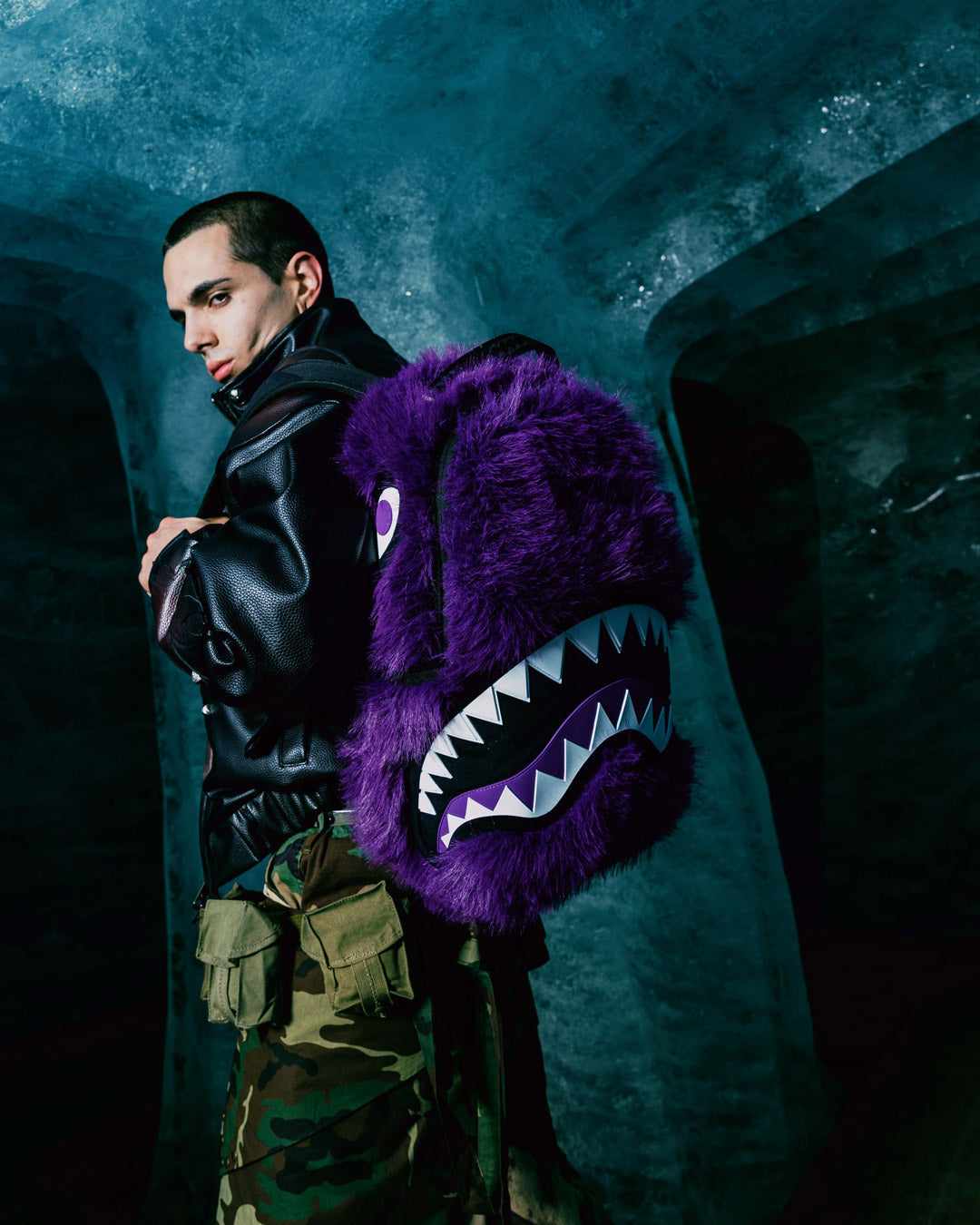 SPRAYGROUND Furzilla Shark (Purp) Backpack — product image 4