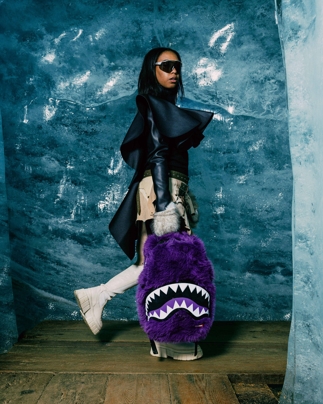 SPRAYGROUND Furzilla Shark (Purp) Backpack — product image 6