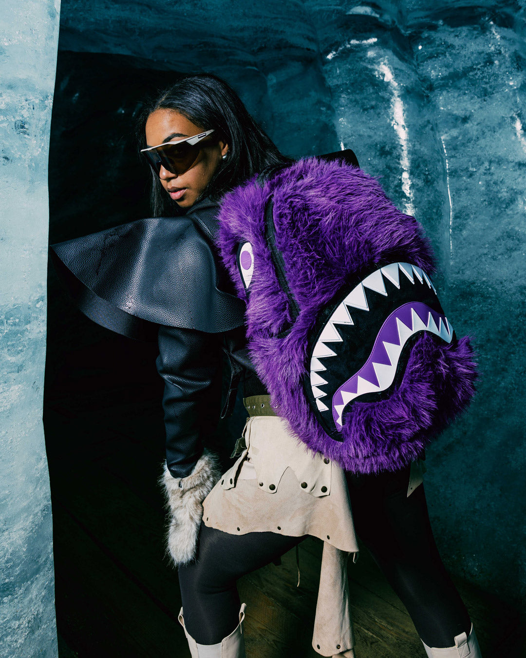 SPRAYGROUND Furzilla Shark (Purp) Backpack — product image 8
