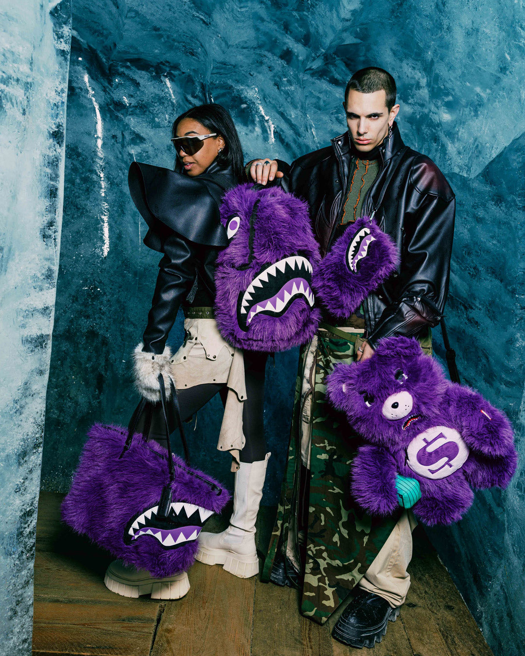 SPRAYGROUND Furzilla Shark (Purp) Tote — product image 10