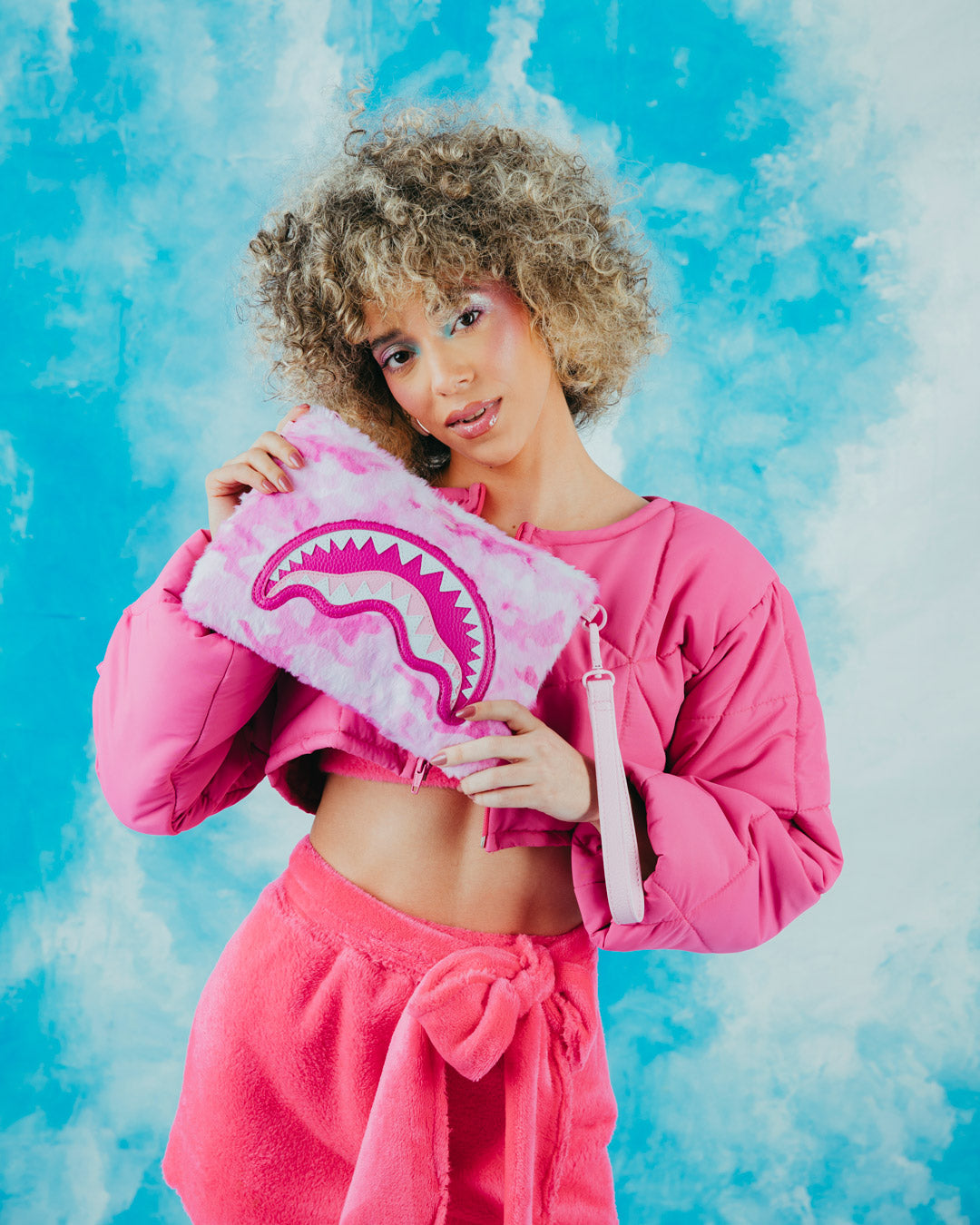SPRAYGROUND Furrrocious In Pink Crossover Clutch — product image 6