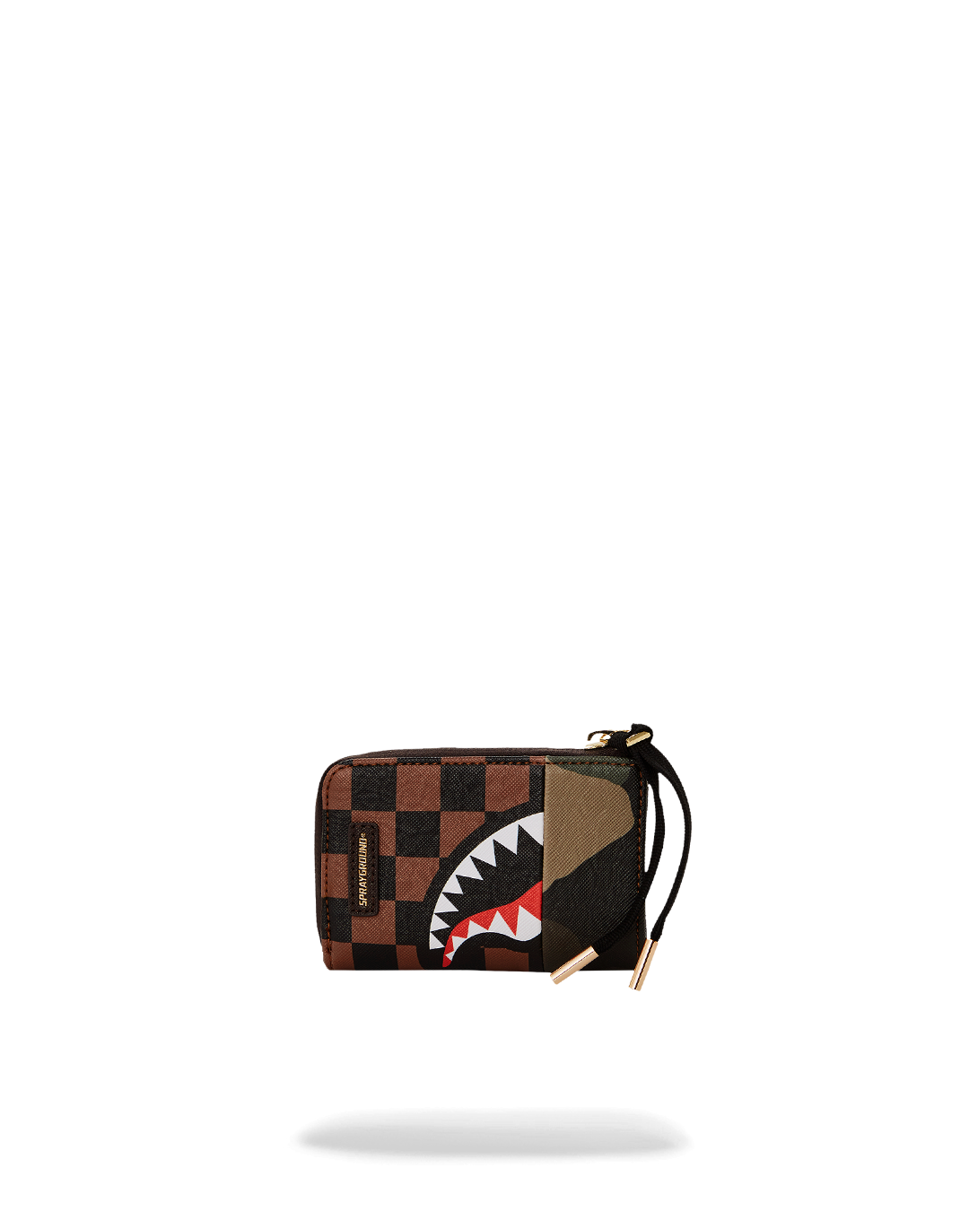 SPRAYGROUND Exterior Gold Zip Pocket Sharks In Paris Wallet — product image 1