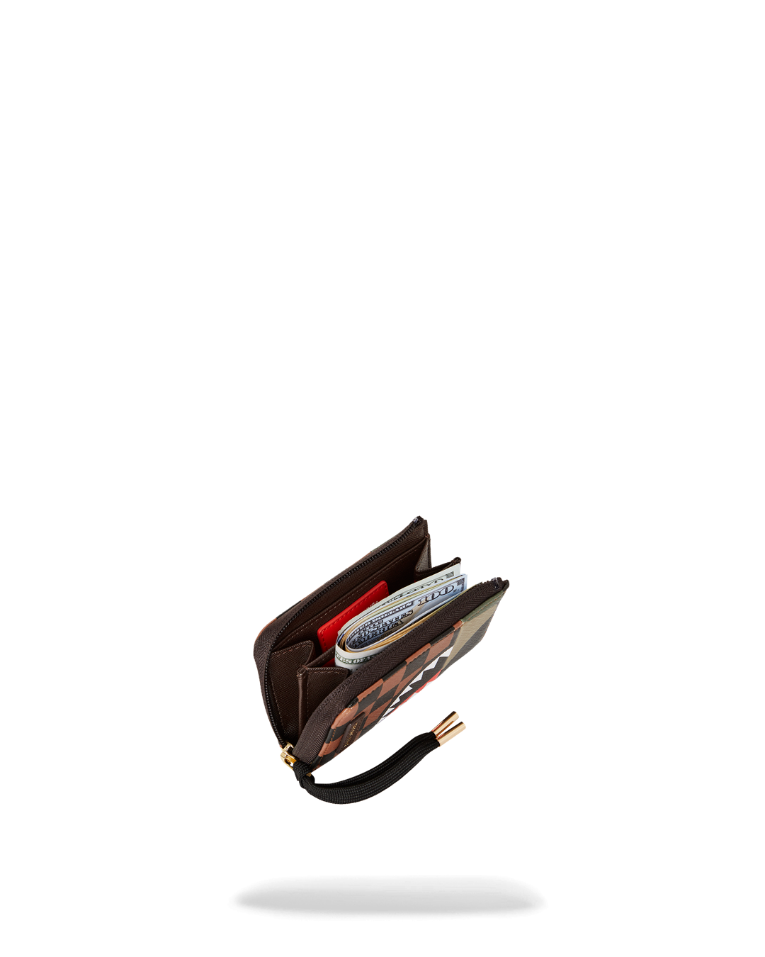 SPRAYGROUND Exterior Gold Zip Pocket Sharks In Paris Wallet — product image 4