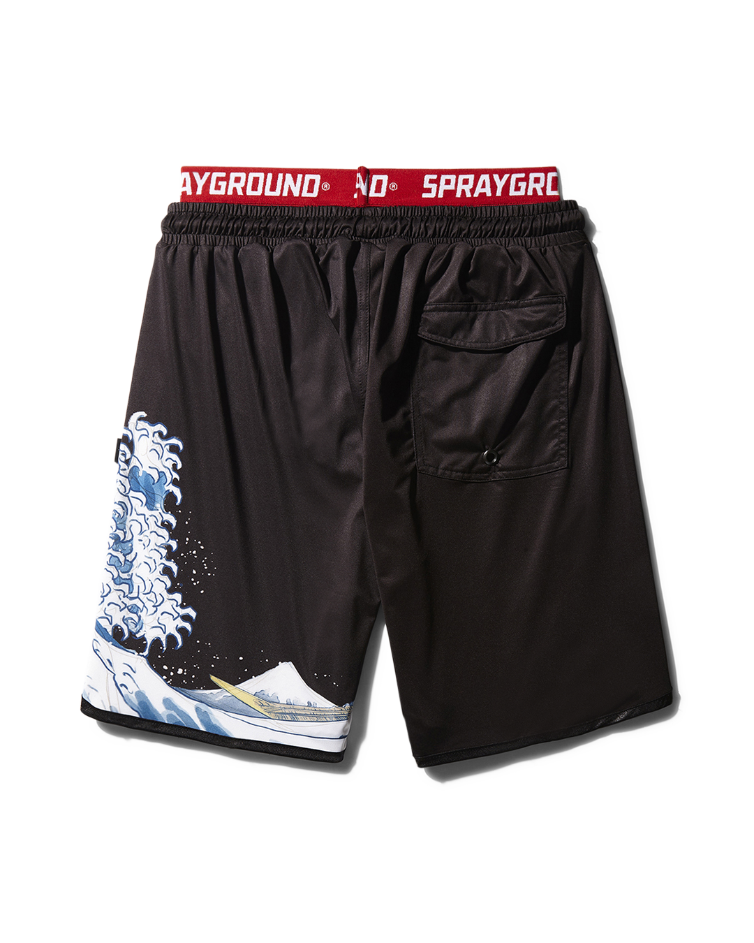 SPRAYGROUND Dragon Wave Corto Swim Trunks (Black) — product image 2
