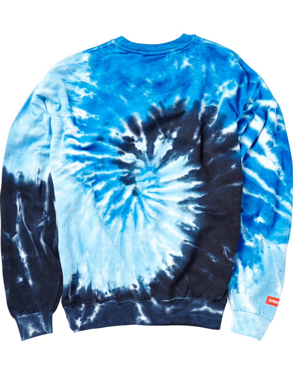 SPRAYGROUND Disruptive Behavior Disorder Crew Royal Blue Tie Dye — product image 2