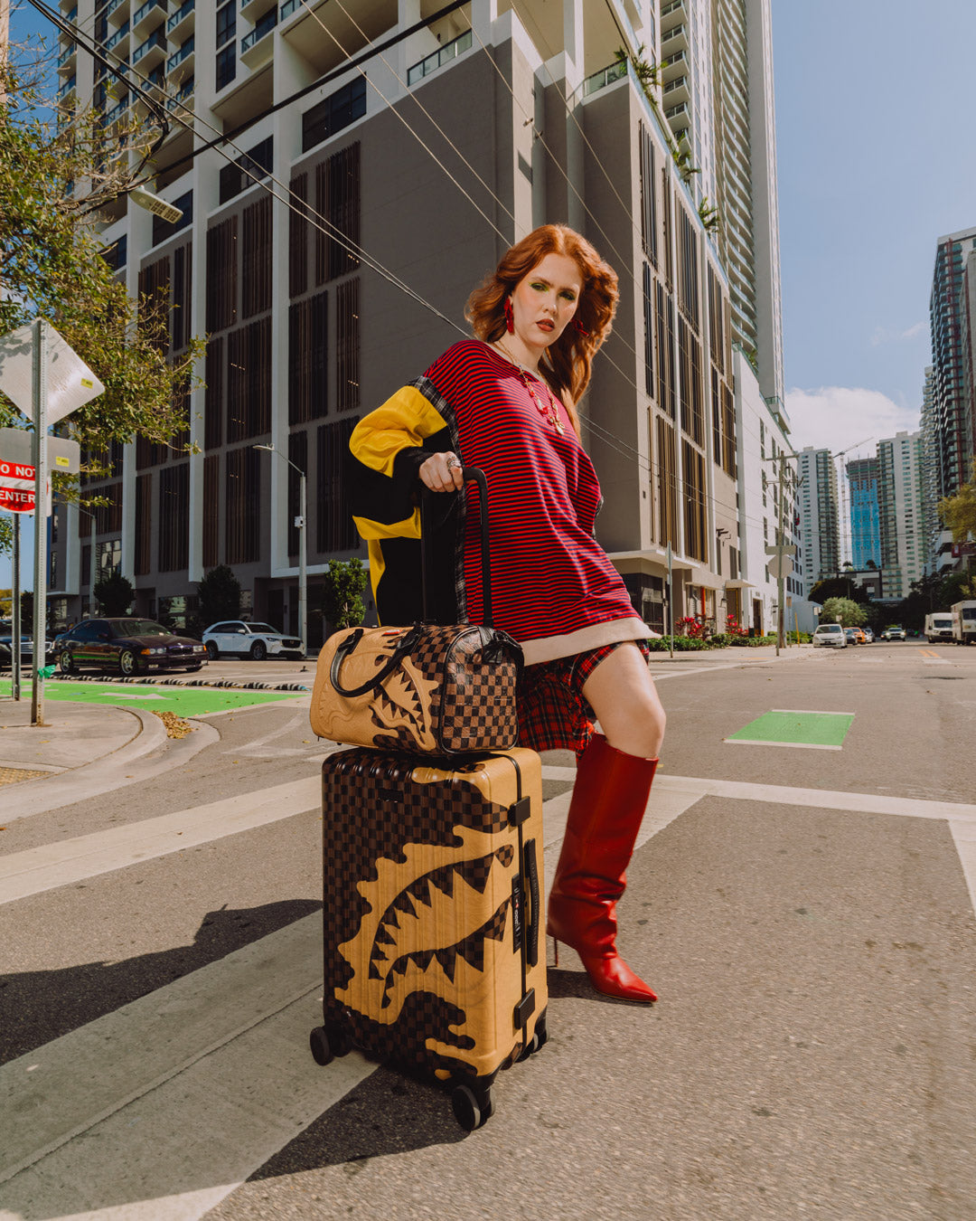 SPRAYGROUND Designer Drip Effect Carry-On Luggage — product image 2