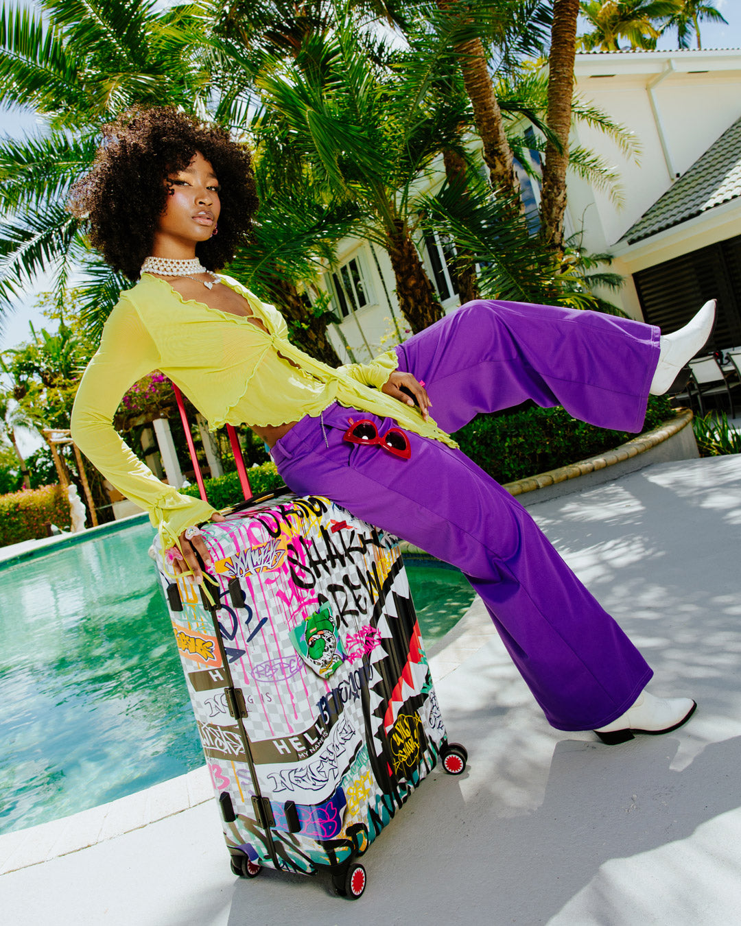 SPRAYGROUND Create Another Day Sharknautics Hardshell Full-Size Luggage — product image 2