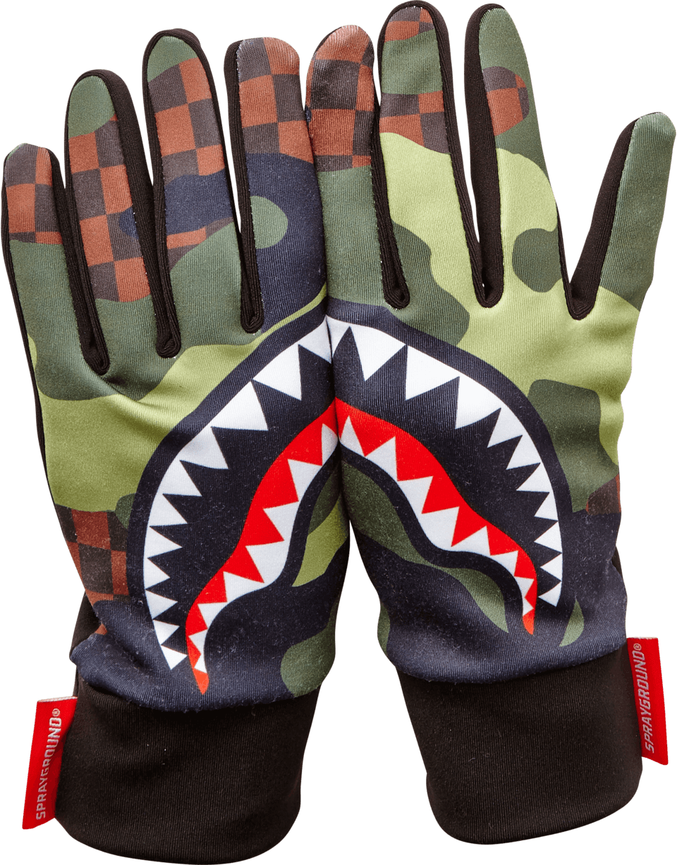 SPRAYGROUND Checker Camo Gloves — product image 1